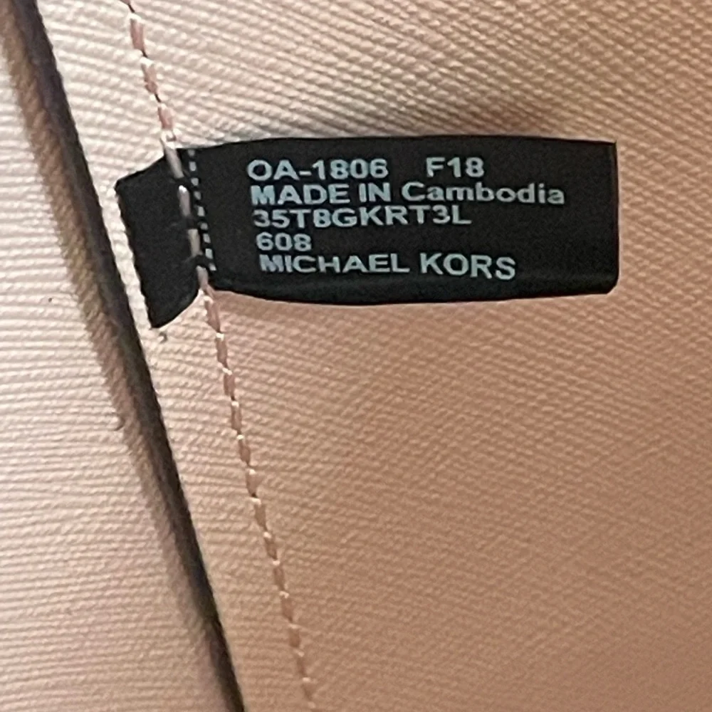 VGC Michael Kors Bag Karson Pastel Pink Leather Large Tote
